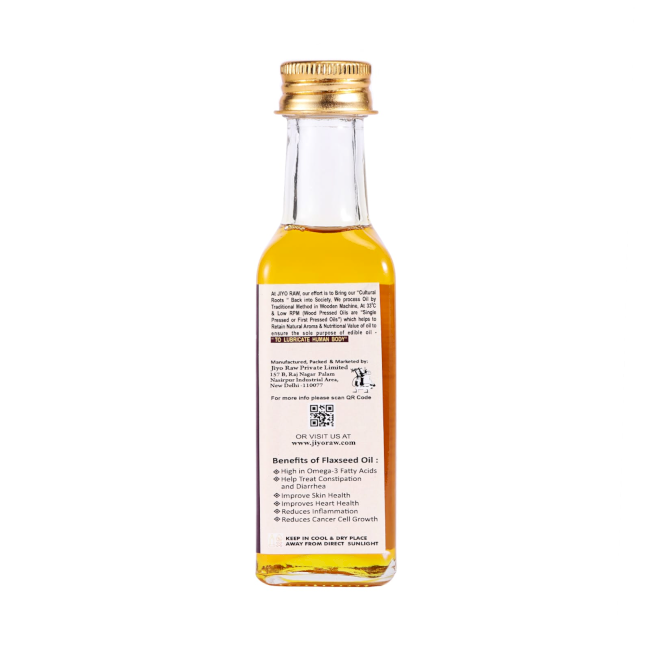 Wooden Cold Pressed Flaxseed Oil