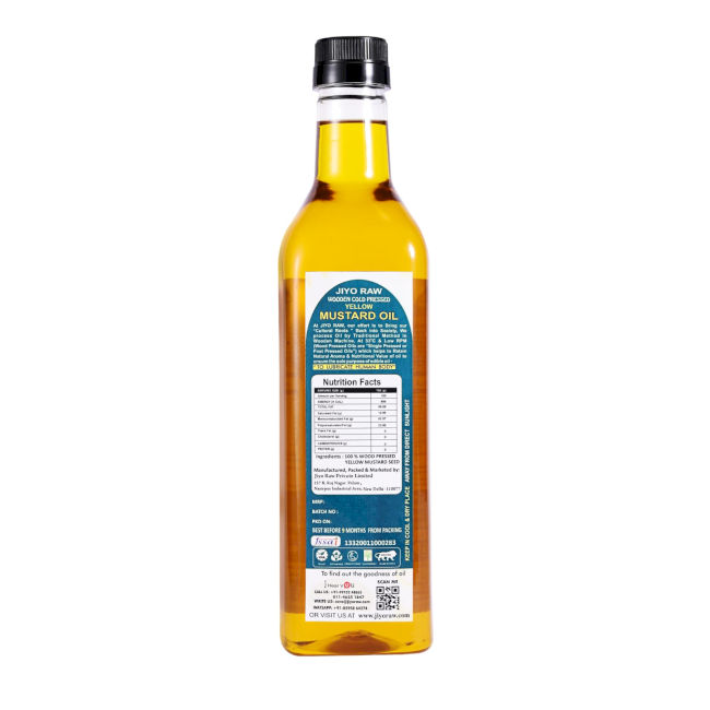 Wooden Cold Pressed Yellow Mustard oil